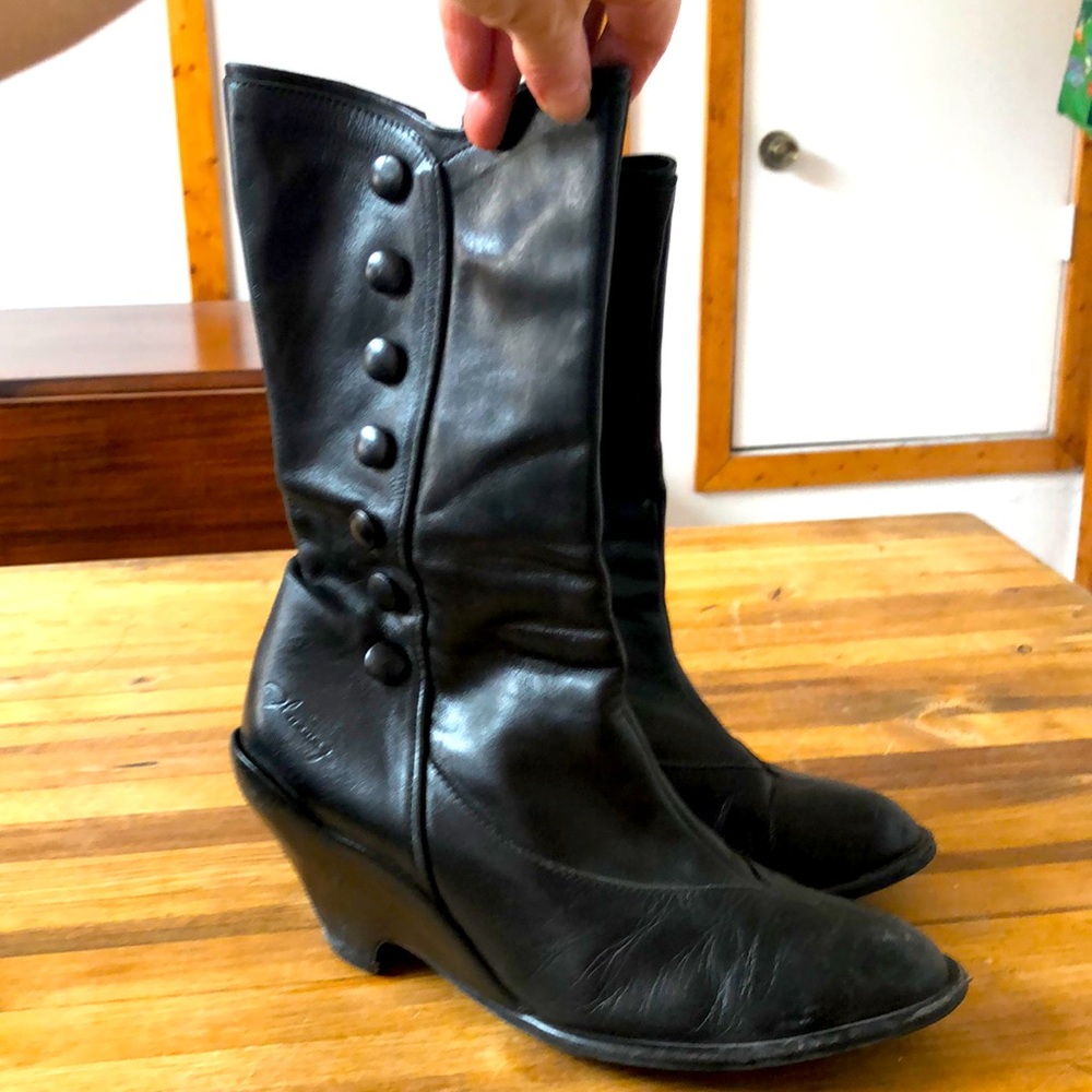 Black Victorian style boots by John Fluevog
